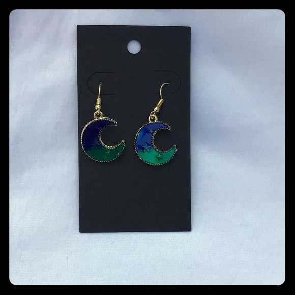 Moon star space earrings - Picture 1 of 1
